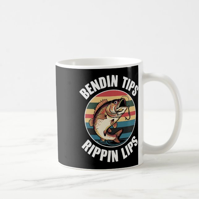 Fiskeb Dad Rolig Böj-tips-rippin-läppar  Kaffemugg (Höger)