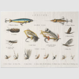 Fiskebänken flyger Angling Decoupage