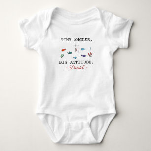 Fiskebarn Liten Fiskare Stor Attityd - Fiskare T Shirt