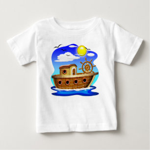 Fiskebåt Cartoon T Shirt