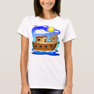Fiskebåt Cartoon  T Shirt