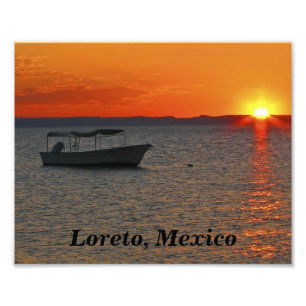 Fiskebåt Loreto Mexico fototryck