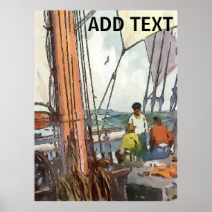 Fiskebåt, mystik, datortomografi poster