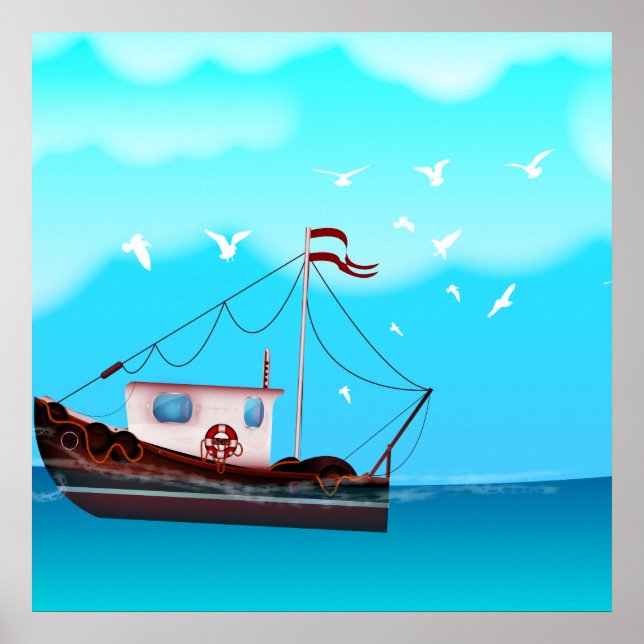 Fiskebåt Poster (Framsidan)