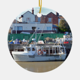 Fiskebåt YH 34 Julgransprydnad Keramik