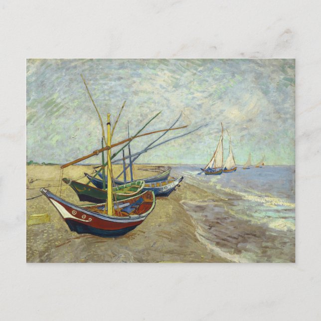 Fiskebåtar av Van Gogh Vykort (Framsida)