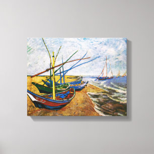Fiskebåtar av Vincent van Gogh Canvastryck