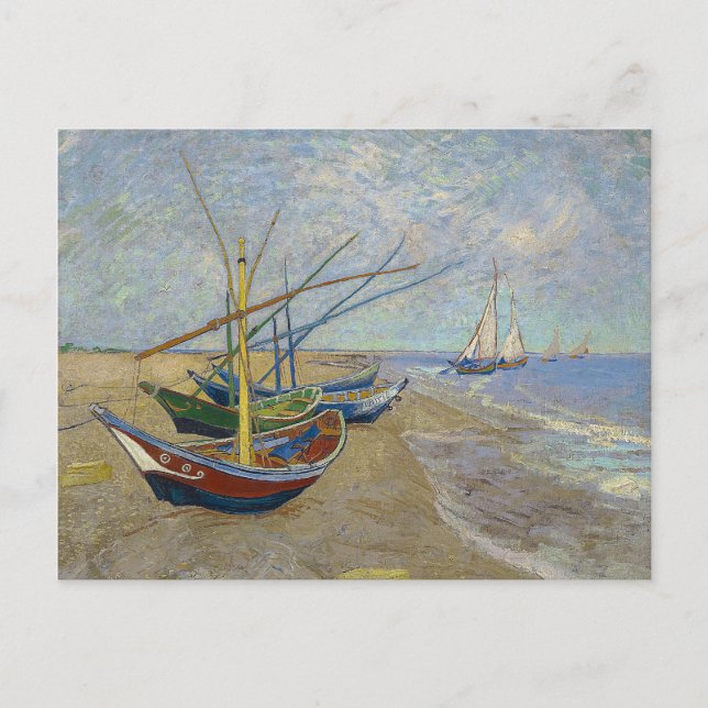 Fiskebåtar av Vincent Van Gogh Vykort (Framsida)