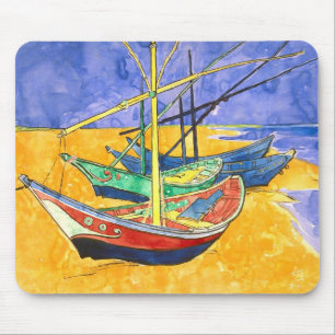 Fiskebåtar Beach Saintes-Maries Van Gogh-Bran Musmatta