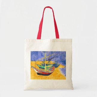 Fiskebåtar Beach Saintes-Maries Van Gogh-Bran Tygkasse