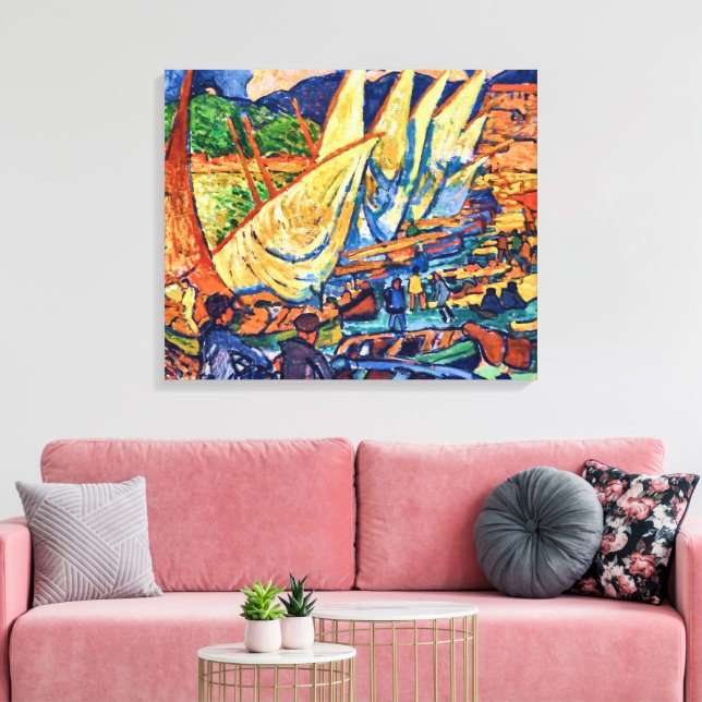 Fiskebåtar, Collioure | Andre Derain | Canvastryck (Insitu (Vardagsrum))