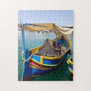 Fiskebåtar från Malta. Pussel