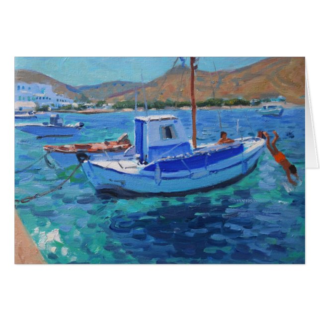 Fiskebåtar Hälsningskort (Framsidan Horizontal)