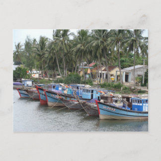 Fiskebåtar, Hoi An, Vietnam Vykort