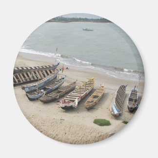 Fiskebåtar i Elmina, Ghana Magnet