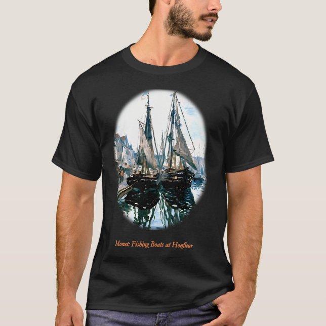 Fiskebåtar i Honfleur T Shirt (Framsida)