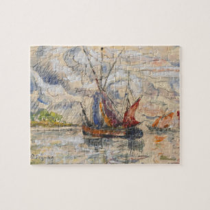 Fiskebåtar i La Rochelle, c.1919-21 Pussel