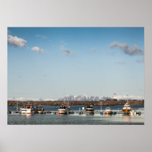 Fiskebåtar i Lofoten-öarna Poster