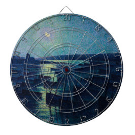 Fiskebåtar i månljuset (Camaret, Frankrike) Darttavla