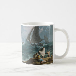 Fiskebåtar i stormen kaffemugg