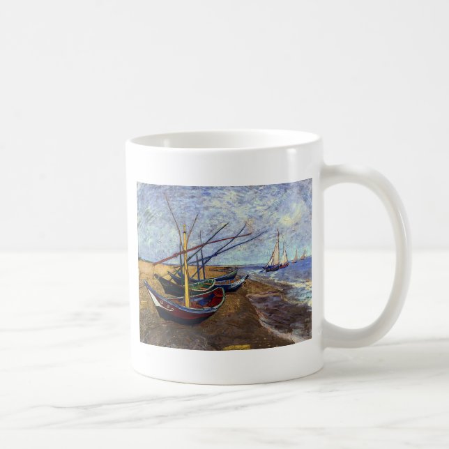 Fiskebåtar i stranden kaffemugg (Höger)