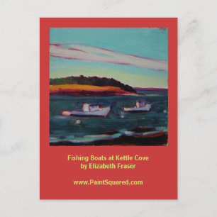 Fiskebåtar ・ Kettle Cove ・ Maine Kusten vycard Vykort