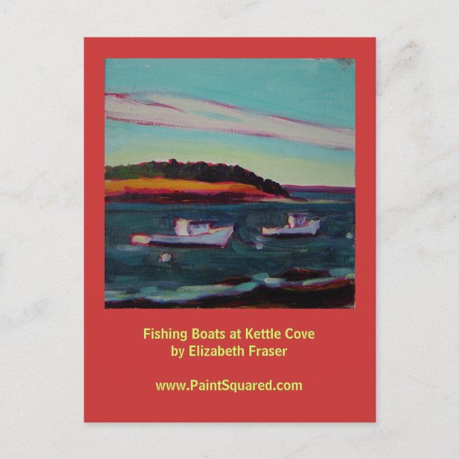 Fiskebåtar ・ Kettle Cove ・ Maine Kusten vycard Vykort (Framsida)
