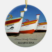 Fiskebåtar på Algarve's Beach Photo