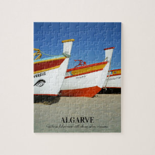 Fiskebåtar på Algarve's Beach Photo Pussel
