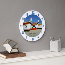 Fiskebåtar på Algarve's Beach Photo Stor Klocka