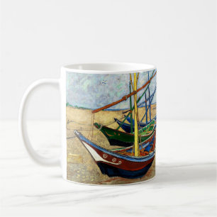 Fiskebåtar på Saintes-Maries Beach - Van Gogh Kaffemugg
