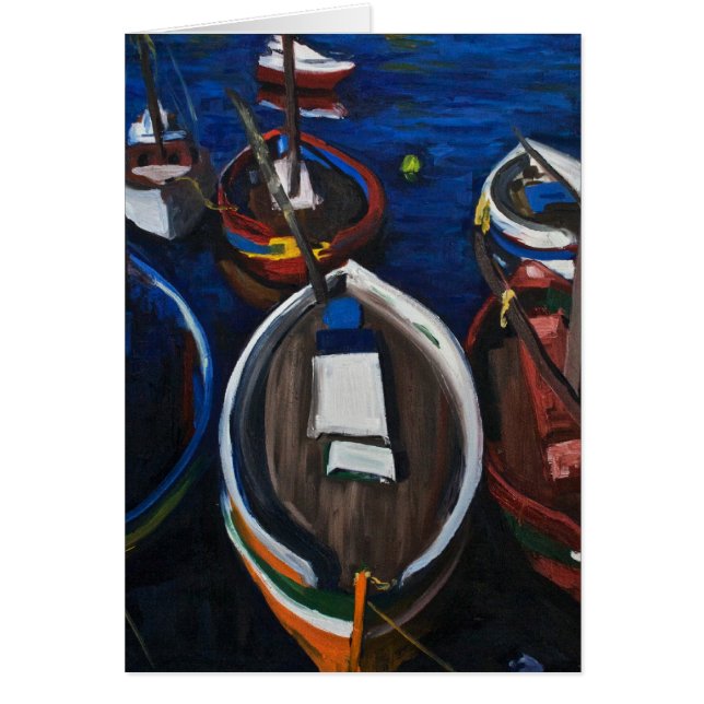 Fiskebåtar på Sète Hälsningskort (Framsidan)