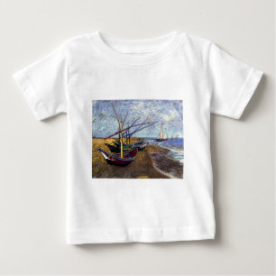 Fiskebåtar på strand tee