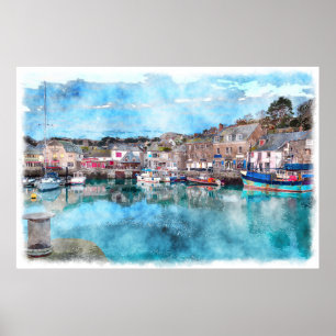 Fiskebåtar - Padstow Harbour, Cornwall, Förenade k Poster