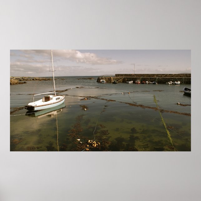 Fiskebåtar Spiddal Ireland Poster (Framsidan)