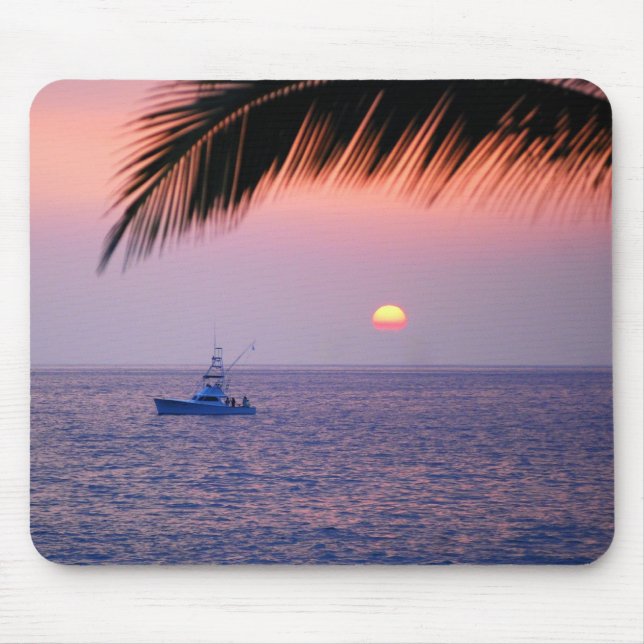 Fiskebåtar Tropical Sunset Mousepad Musmatta (Framsidan)