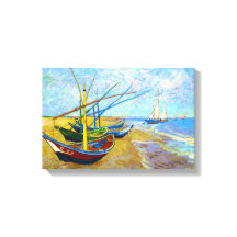 Fiskebåtar vid stranden av Vincent Van Gogh