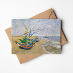 Fiskebåtar | Vincent Van Gogh Kort<br><div class="desc">Fiskebåtar vid stranden vid Saintes-Maries (1888) av den nederländske postimponerande konstnären Vincent Van Gogh. Originalteckningar är en olja på sjölandskapet på arbetsytan som målar upp flera fiskebåtar på havets strand. Använda verktygen för att lägga till anpassningsbar eller anpassa bilden.</div>