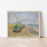 Fiskebåtar | Vincent Van Gogh Poster<br><div class="desc">Fiskebåtar vid stranden vid Saintes-Maries (1888) av den nederländske postimponerande konstnären Vincent Van Gogh. Originalteckningar är en olja på sjölandskapet på arbetsytan som målar upp flera fiskebåtar på havets strand. Använda verktygen för att lägga till anpassningsbar eller anpassa bilden.</div>