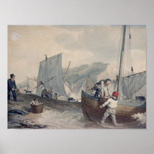 Fiskebåtavlastning Poster