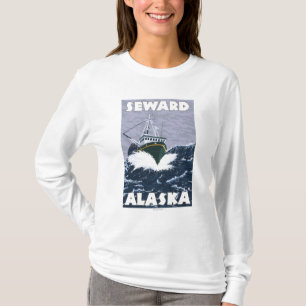 Fiskebåtplats - Seward, Alaska Tee