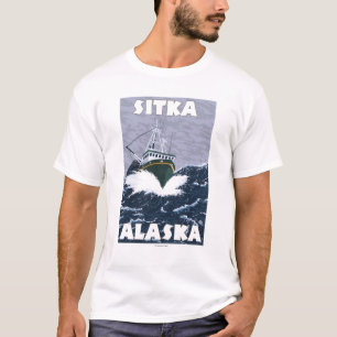 Fiskebåtplats - Sitka, Alaska Tröja