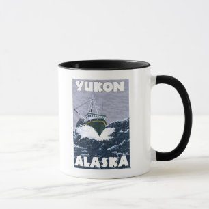 Fiskebåtplats - Yukon, Alaska Mugg