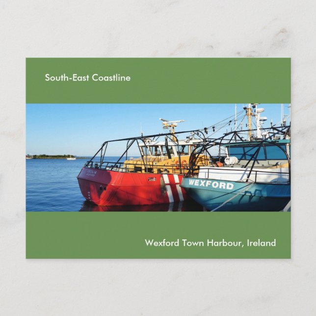 Fiskebåtsbild för vykort (Framsida)