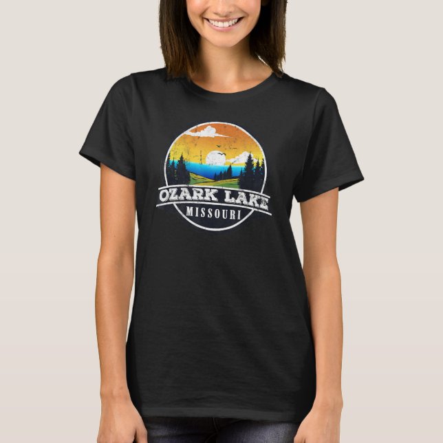 Fiskebåtskampanj Lakeview Ozark Sjö T Shirt (Framsida)