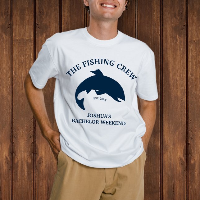 Fiskebesättningsmedlemmen FISKELOV T Shirt (The Fishing Crew Fishing Bachelor Party T-Shirt)