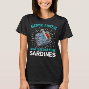 Fiskebläckfisk (sardinanchovies), cuisine av konse t shirt