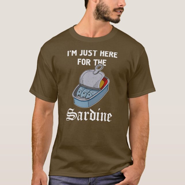 Fiskebläckfisk (sardinanchovies), cuisine av konse t shirt (Framsida)