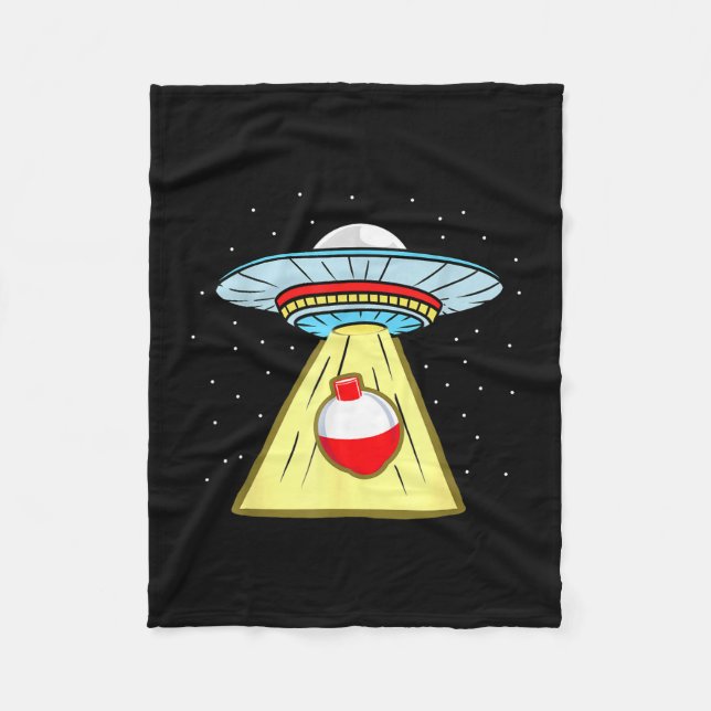 Fiskebobber ufo-bortförande  fleecefilt (Framsidan)