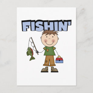 Fiskeböjs T-shirts och presenter Vykort